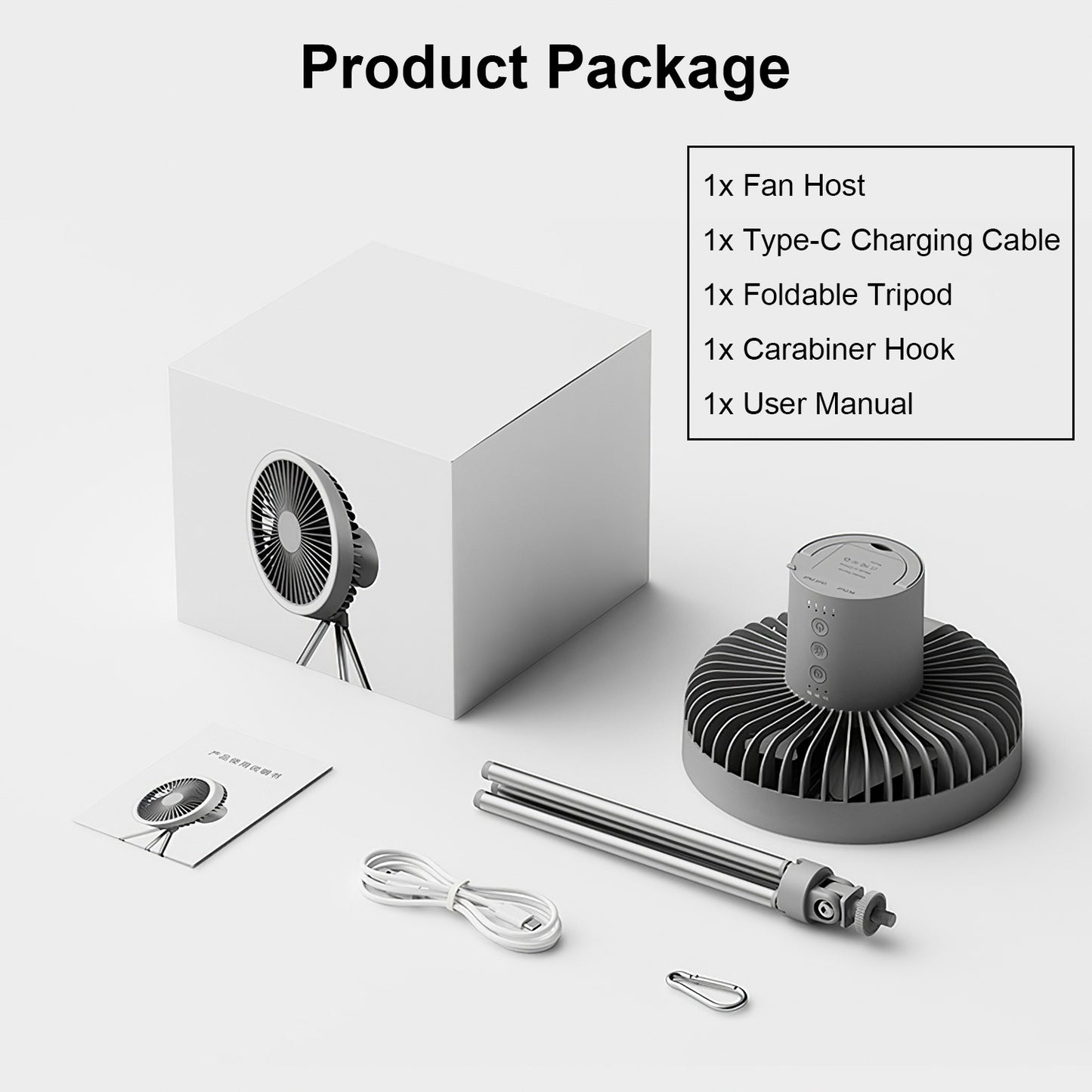 3-in-1 Camping Fan, Lantern & Power Bank