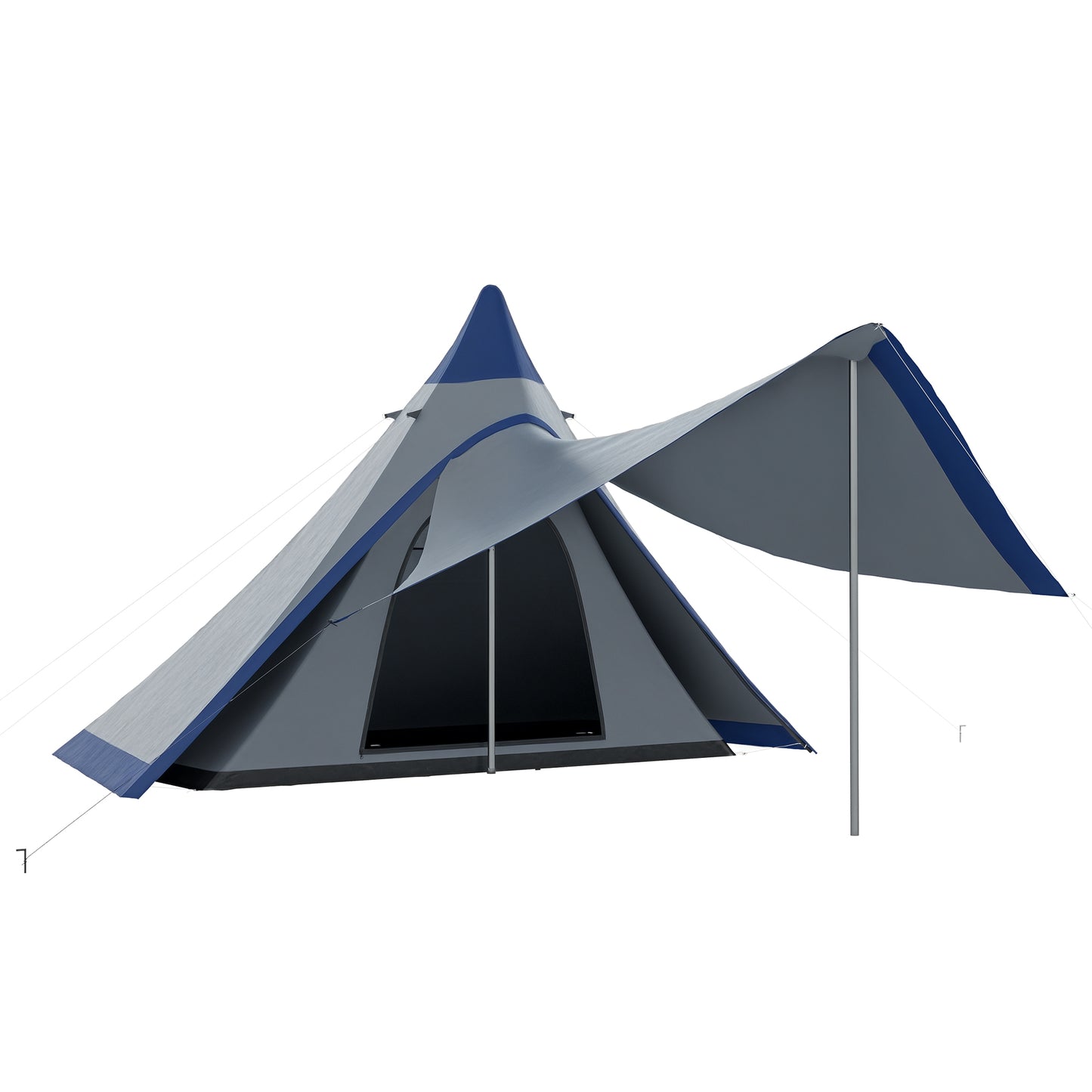 Waterproof Teepee Tent 15.4'x15.4'x8.5'
