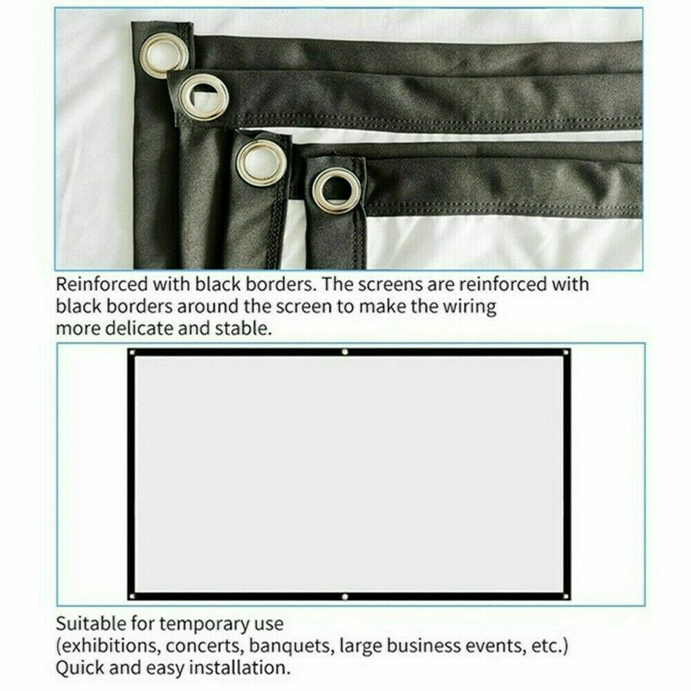 Portable Foldable Projector Screen | 16:9 HD Outdoor Cinema Screen | 60"-150" | The Ember Trail