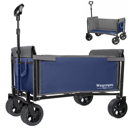 Convertible Folding Trolley – All-in-One Beach, Camping & Shopping Cart with Wide Wheels