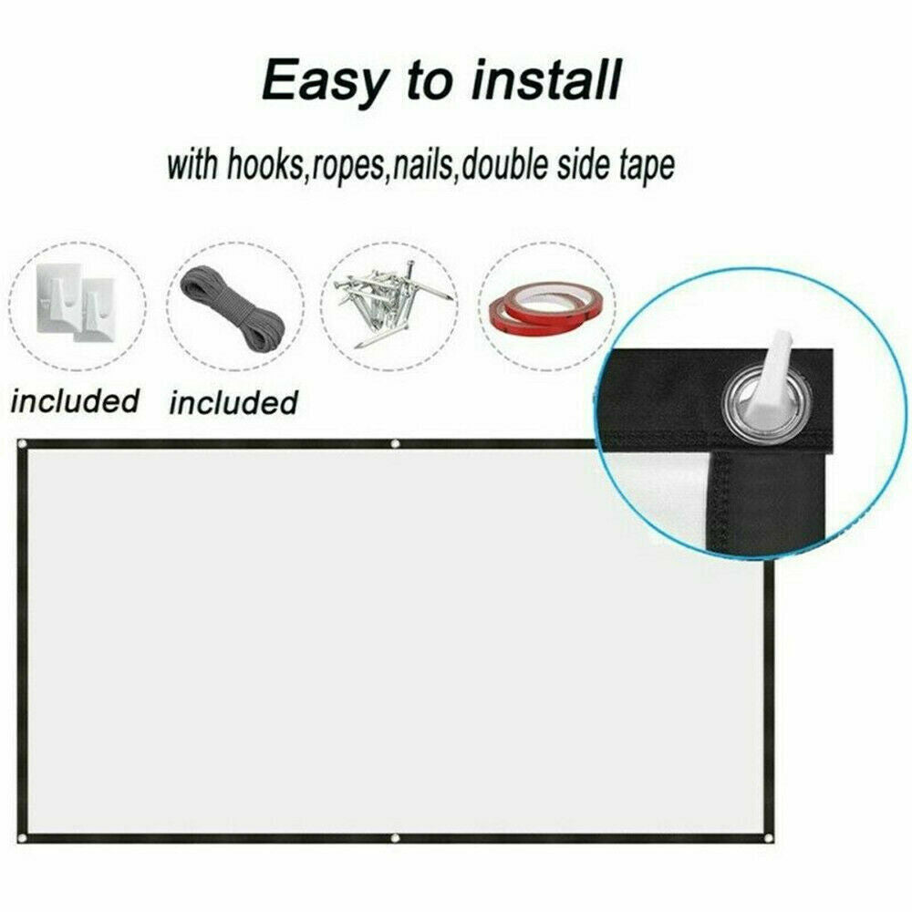 Portable Foldable Projector Screen | 16:9 HD Outdoor Cinema Screen | 60"-150" | The Ember Trail