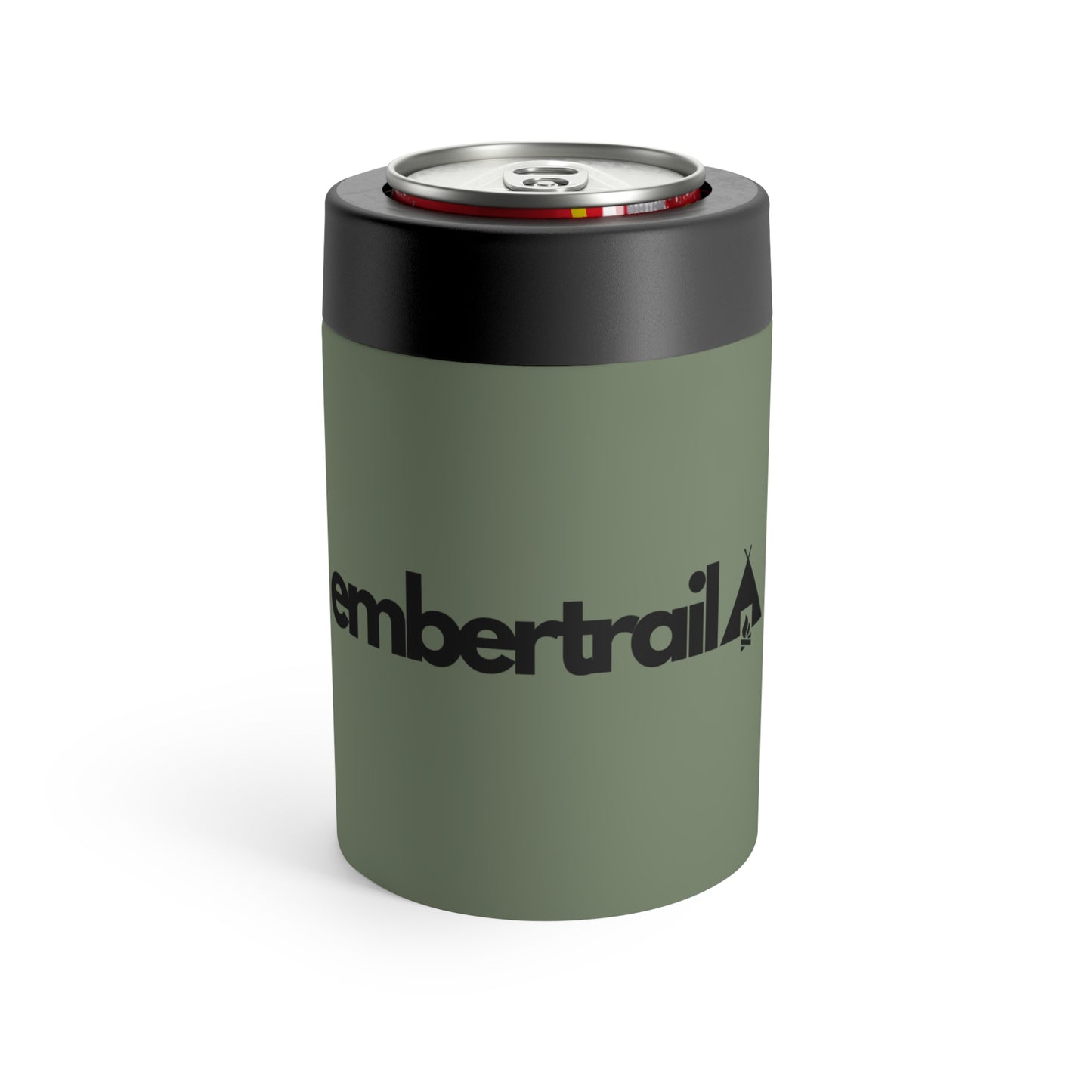 EmberTrail Logo Can Cooler – Insulated Slim Can Holder with Logo (Green)