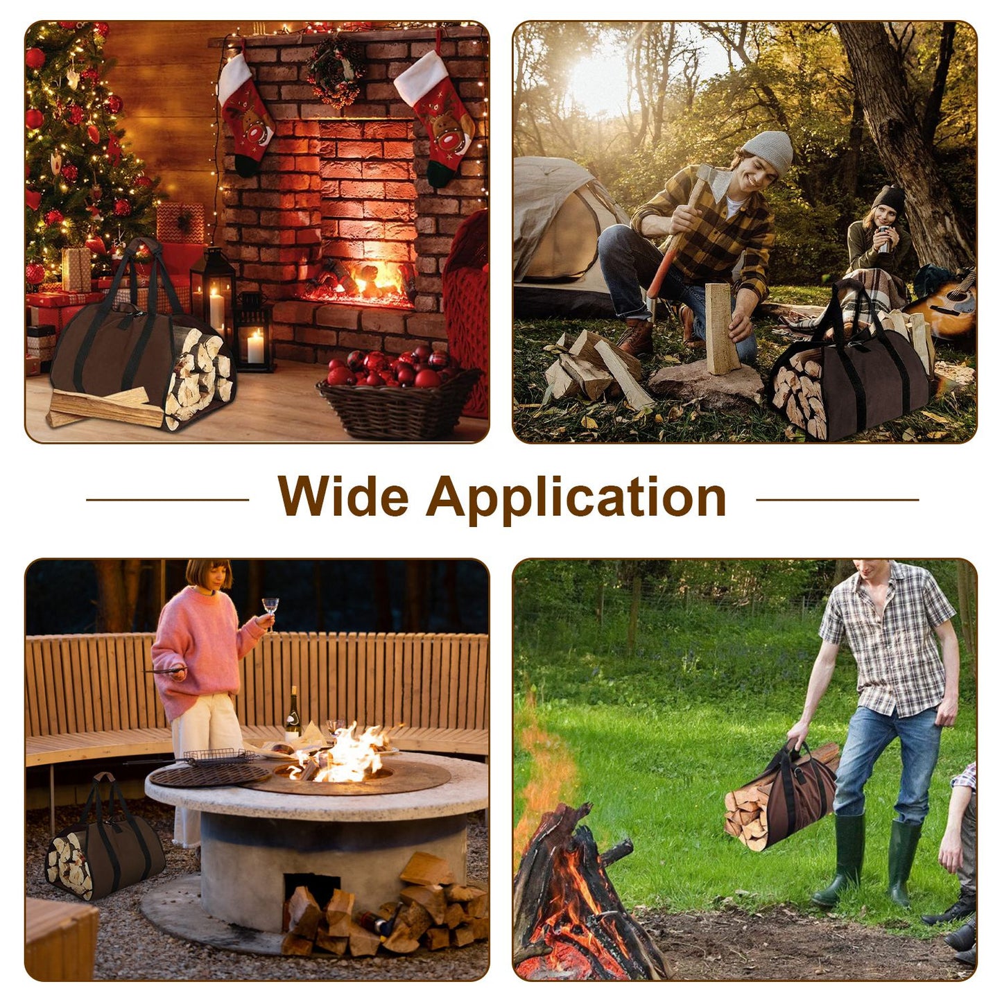 Firewood Carrier Bag With Handle