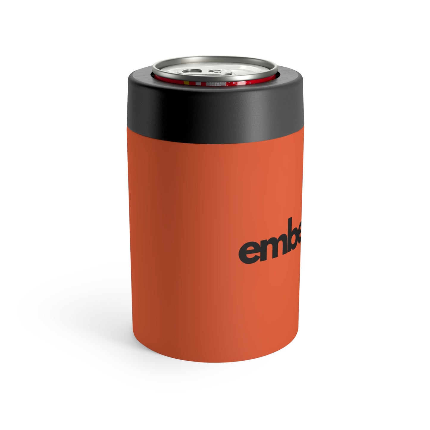 EmberTrail Logo Can Cooler – Insulated Slim Can Holder with Logo (Orange)
