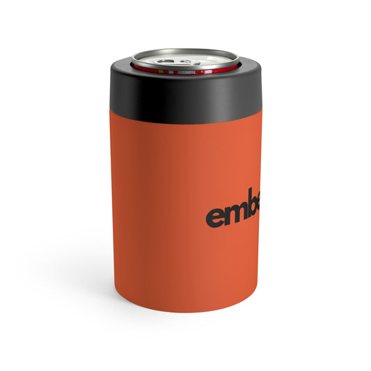 EmberTrail Logo Can Cooler – Insulated Slim Can Holder with Logo (Orange)