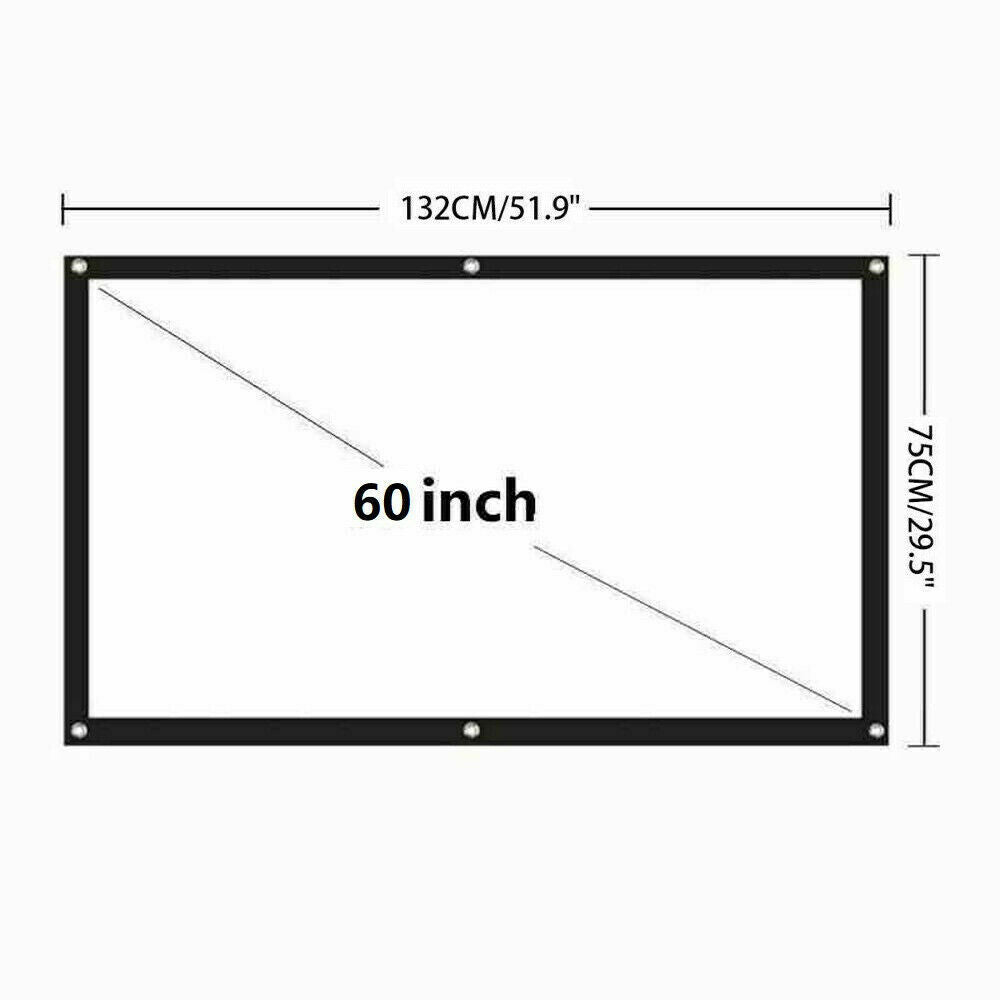 Portable Foldable Projector Screen | 16:9 HD Outdoor Cinema Screen | 60"-150" | The Ember Trail