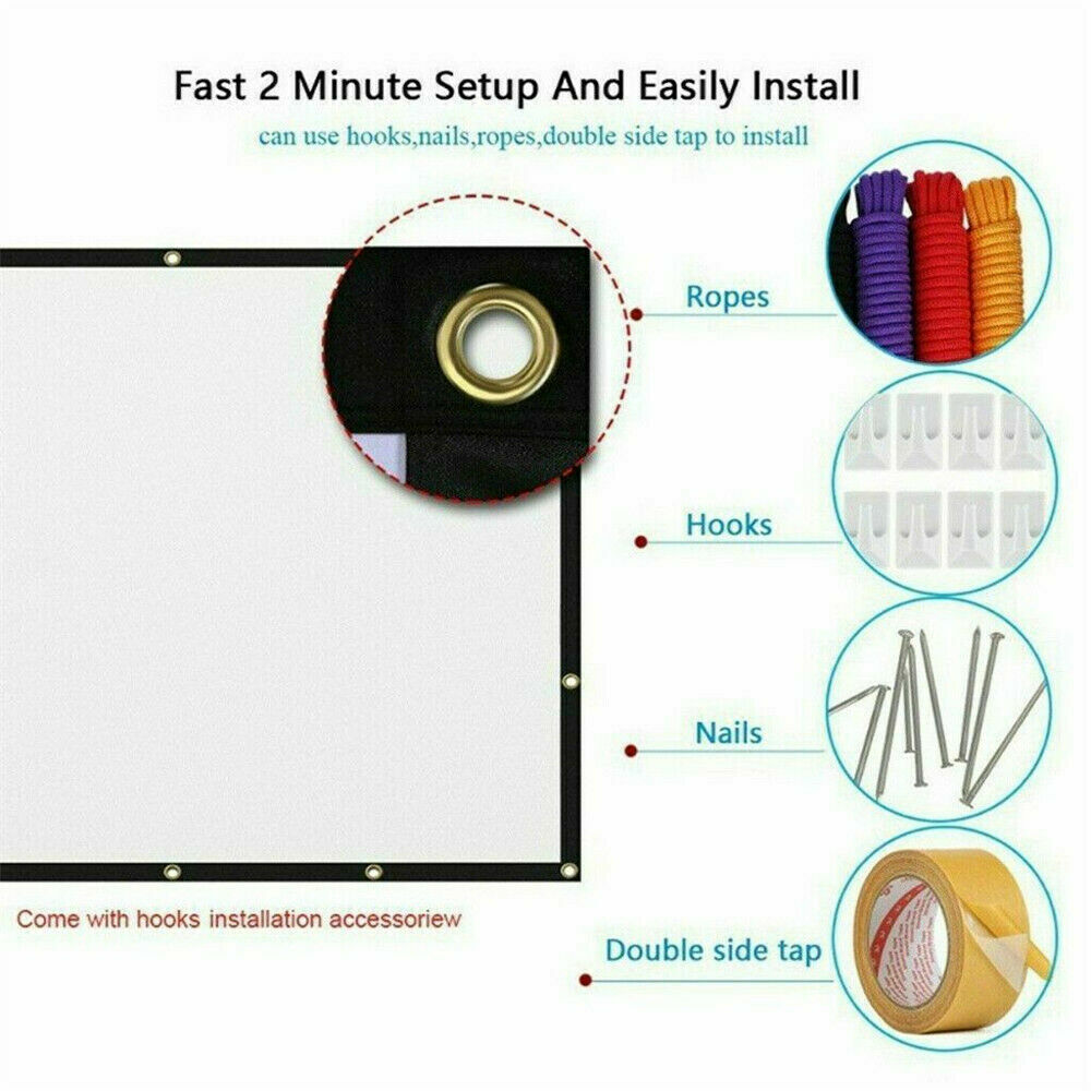 Portable Foldable Projector Screen | 16:9 HD Outdoor Cinema Screen | 60"-150" | The Ember Trail