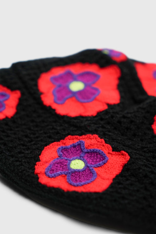 Opium Poppy Flower Crochet Bucket Hat-3