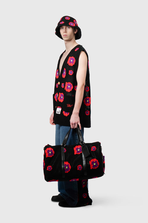 Opium Poppy Flower Crochet Bucket Hat-1