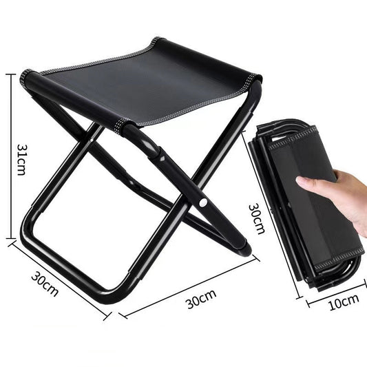 Foldable Outdoor Camping Stool | Portable Fishing & Hiking Seat | Metal & Oxford Cloth | M/L