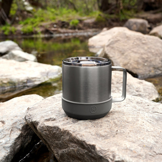 Titanium Grey camp mug-Metallic Grey 10 OZ-1