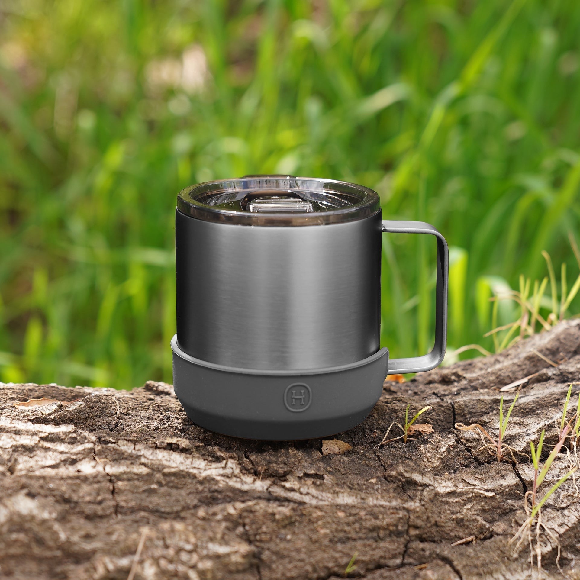 Titanium Grey camp mug-Metallic Grey 10 OZ-3