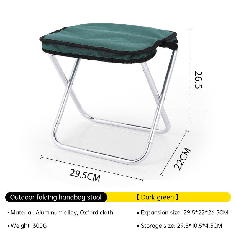 Ultralight Folding Camping Chair | Portable Aluminium Seat | Black, Brown & Green