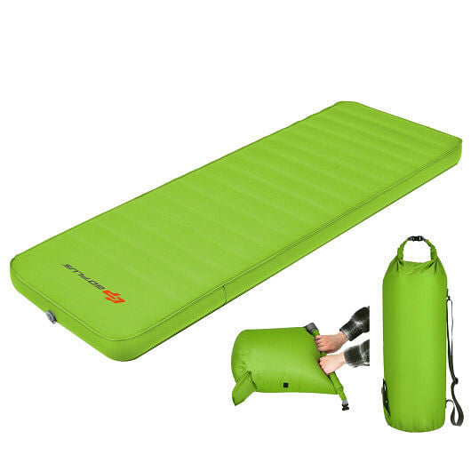 Self Inflating Folding Camping Sleeping Mattress with Carrying Bag-Blue-1