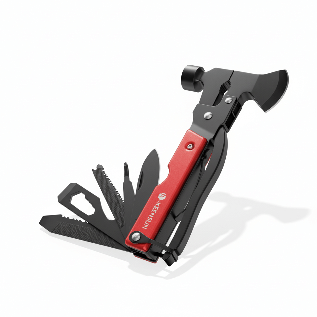 Multifunction Camping Hammer Tool | Stainless Steel Multi-Purpose Combo Hammer with Screwdriver & Pliers-0