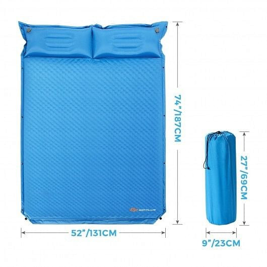 Self-Inflating Camping Outdoor Sleeping Mat with Pillows Bag-1