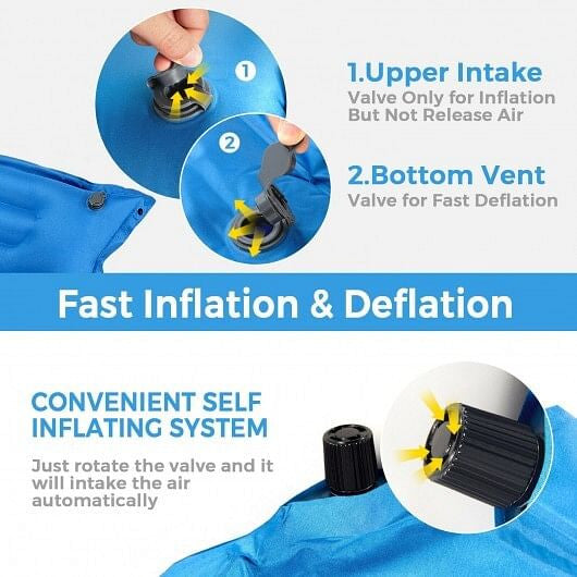 Self-Inflating Camping Outdoor Sleeping Mat with Pillows Bag-2
