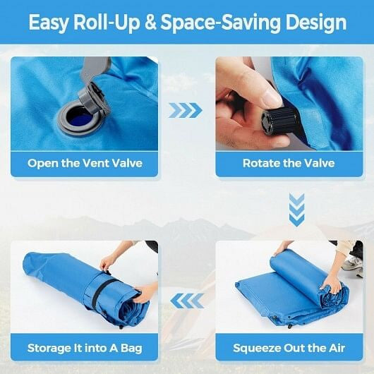 Self-Inflating Camping Outdoor Sleeping Mat with Pillows Bag-3