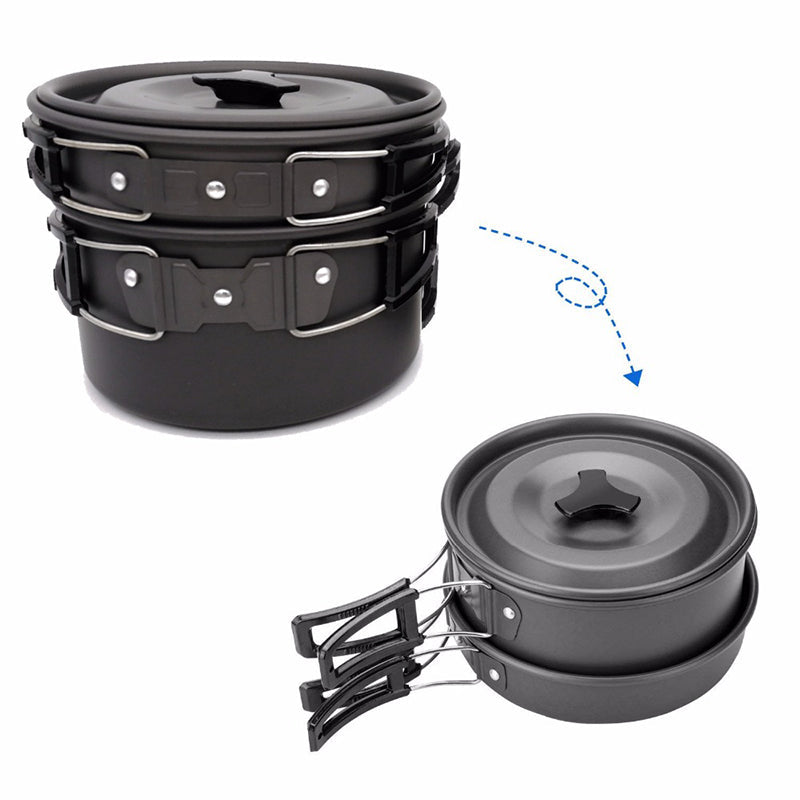Camping Cookware Set | Pots, Pan & Kettle