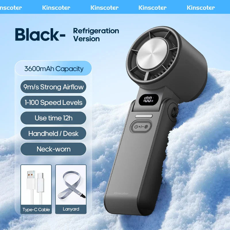 Portable 3600mAh Handheld Fan with Turbo-8