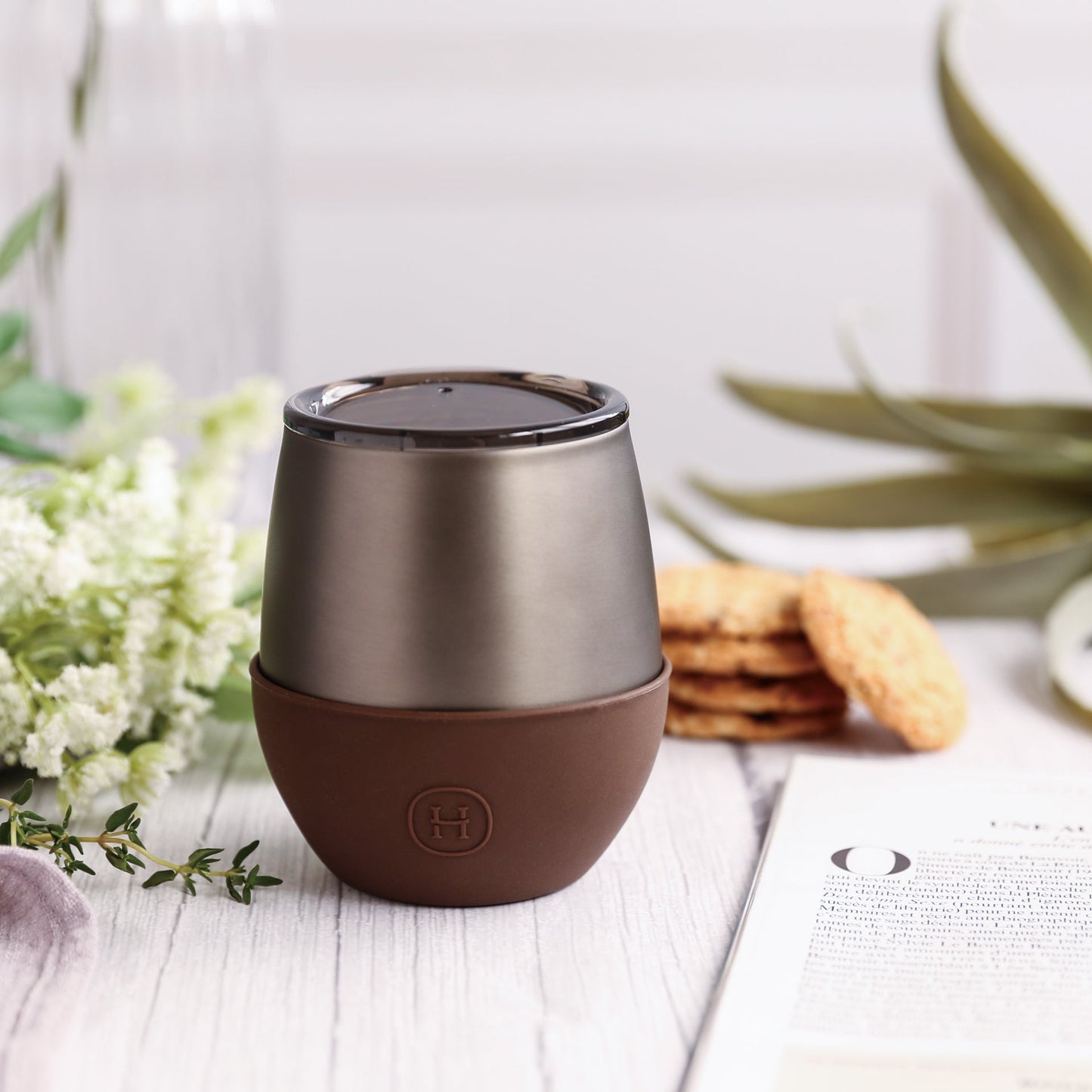 Titanium Grey Tumbler-Mocha 8 OZ-1