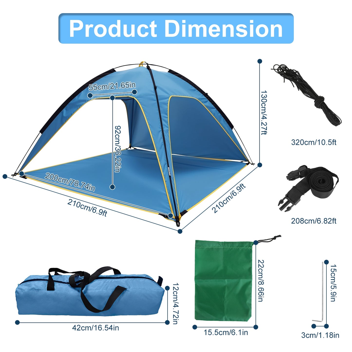 Waterproof Beach Tent Canopy