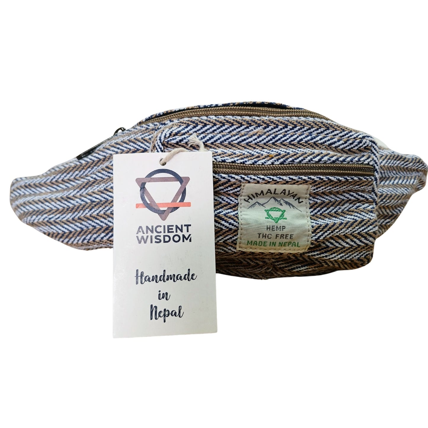 Cotton Hemp Style Belt Bag - Blue