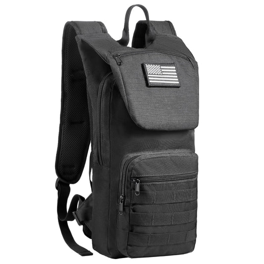 Hydration Backpack, Water Backpack With 3L TPU Water Bladder, Tactical Molle Hiking Hydration Pack With Storage For Men Women, Hydro Water Daypack For Hiking Running Cycling Camping