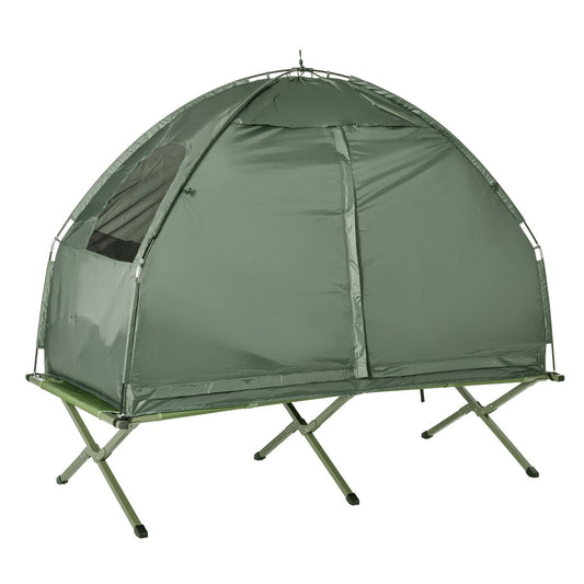 All-in-One Elevated Camping Tent with Sleeping Bag