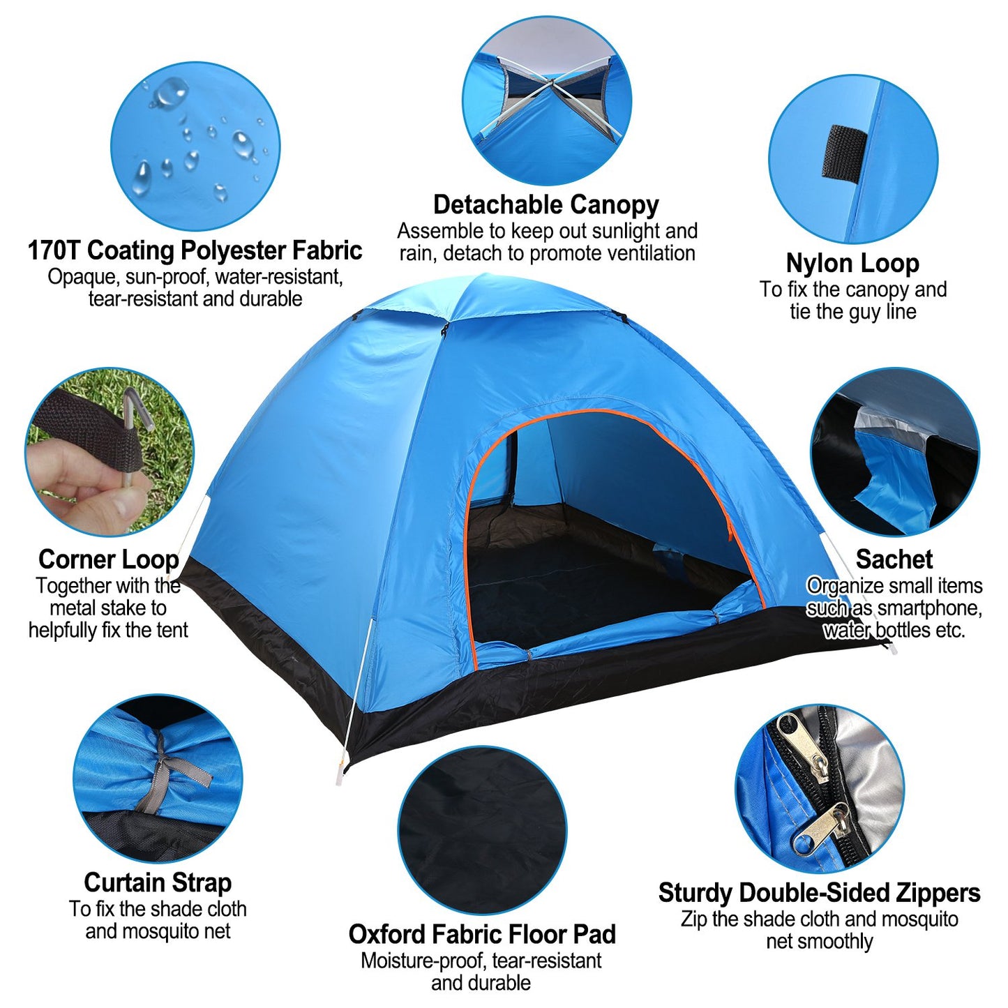 Pop-Up Camping Tent | 2 Person Instant Setup