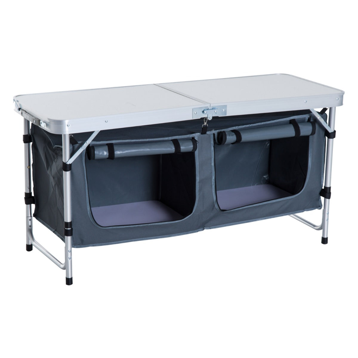 47" Aluminium Portable Camping Table and Storage Organizer