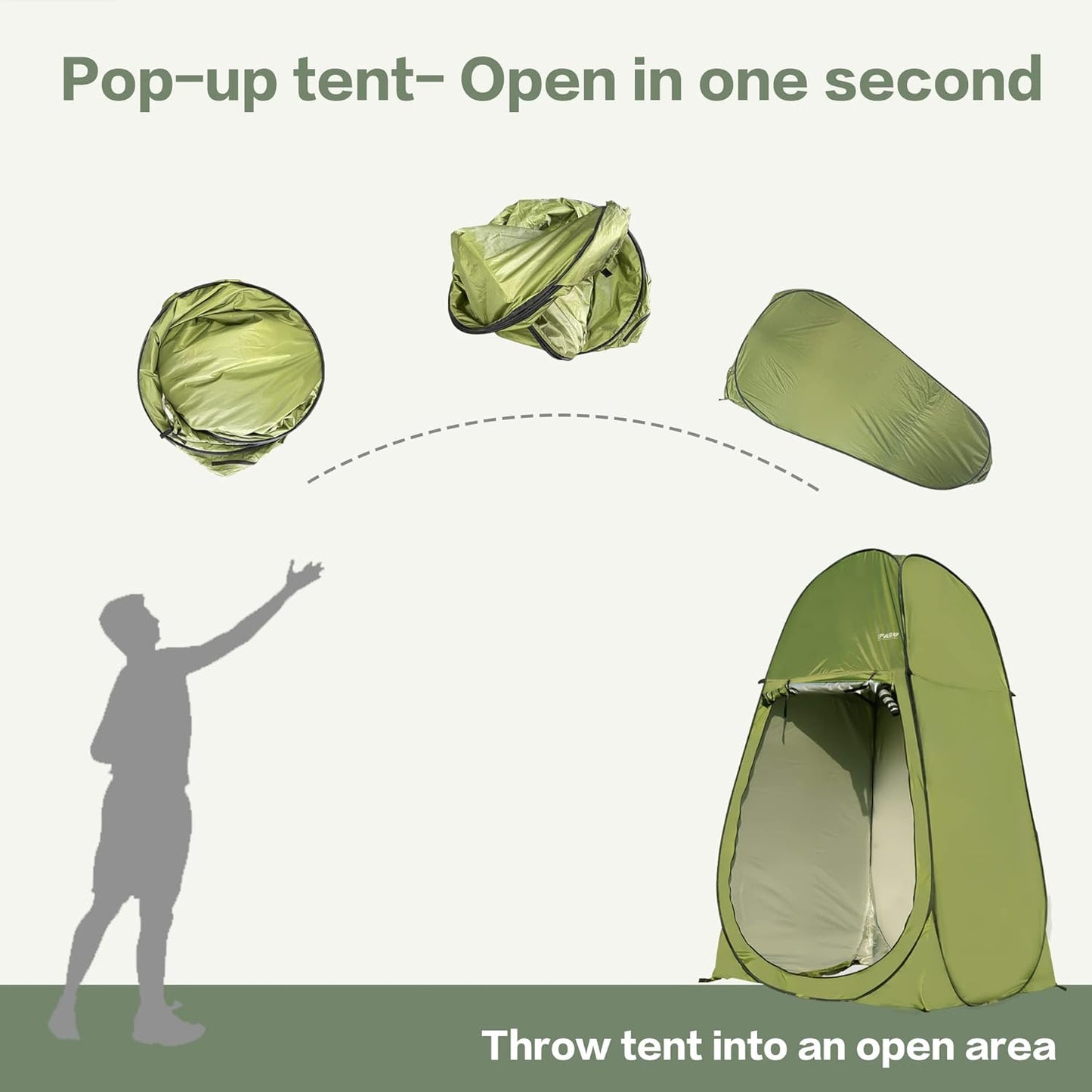 Portable Camping Shower Tent - 7FT