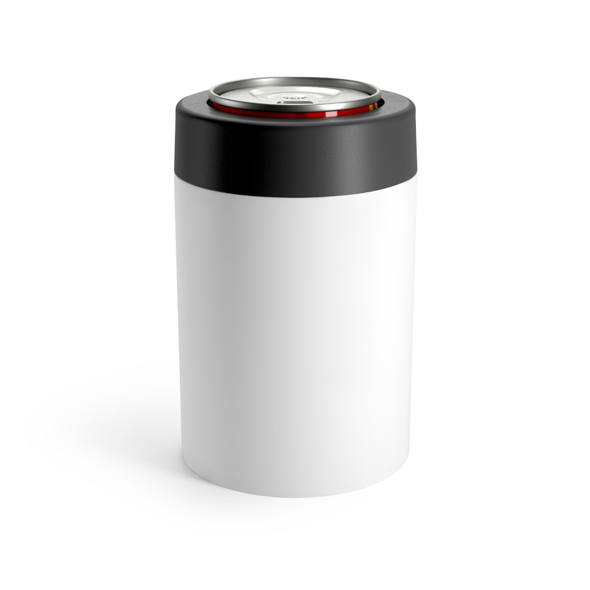 EmberTrail Logo Can Cooler – Insulated Slim Can Holder with Logo (White)