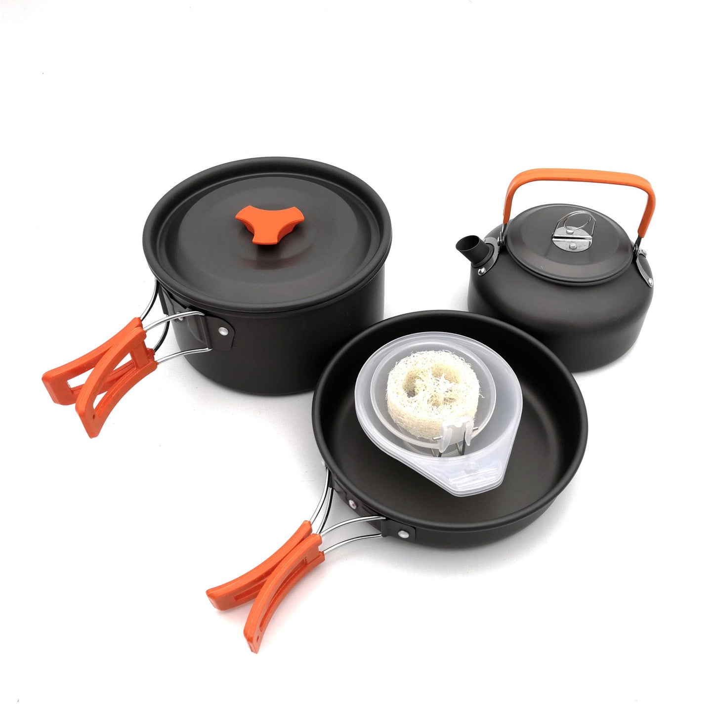 Ultra-Light Aluminium Camping Cookware Set | Pot, Pan & Kettle