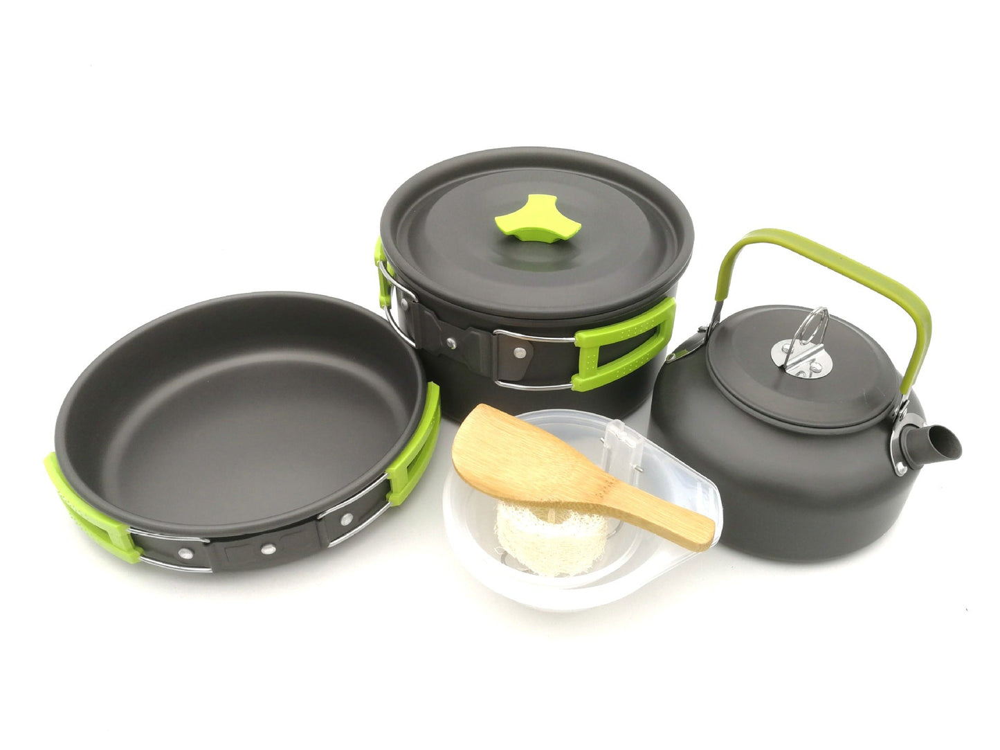 Ultra-Light Aluminium Camping Cookware Set | Pot, Pan & Kettle
