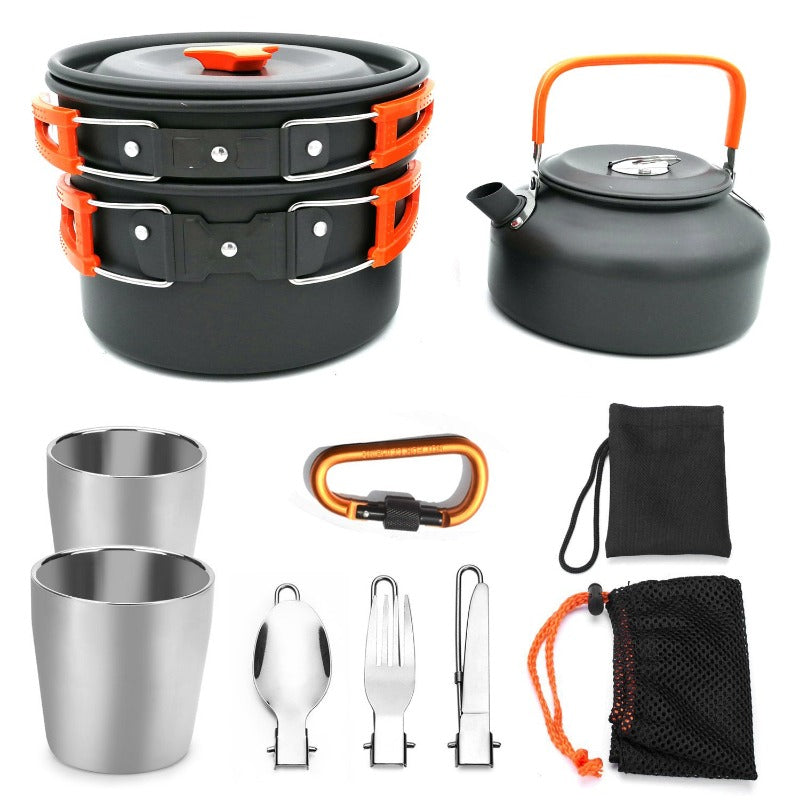 Camping Cookware Set | Pots, Pan & Kettle