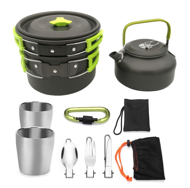 Camping Cookware Set | Pots, Pan & Kettle